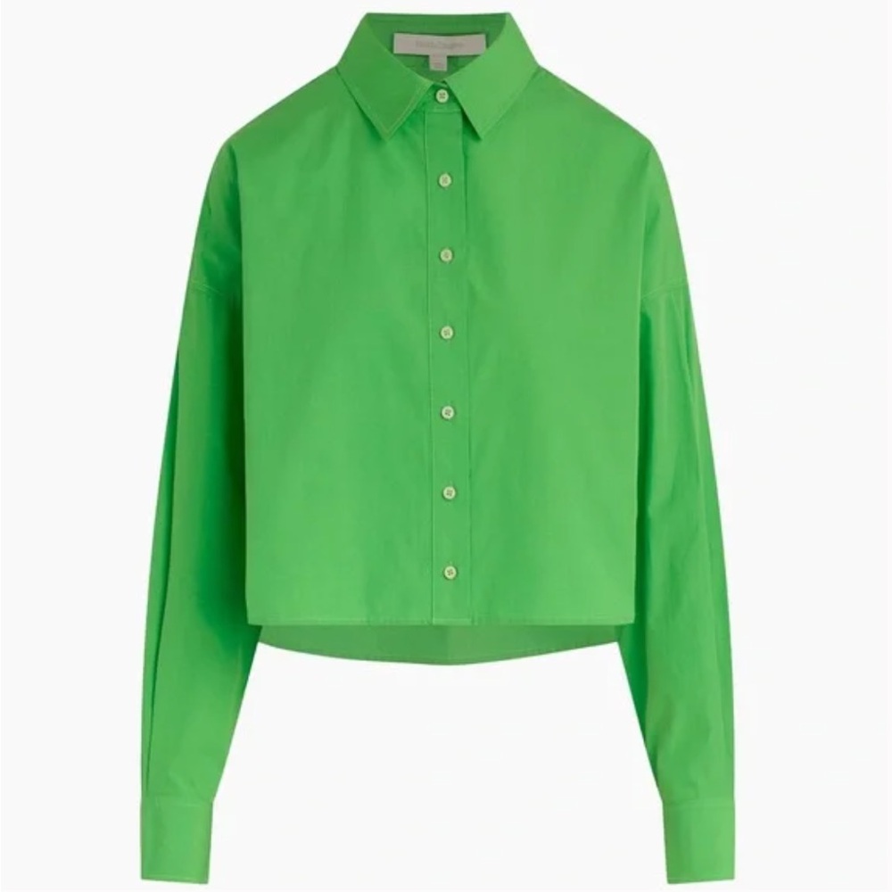 Favorite Daughter lime green the crop ex-boyfriend shirt $178 size Small worn 1x